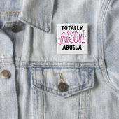 Totaal Roze T-shirts Geweldige Abuela en Giften Vierkante Button 5,1 Cm (In situ)