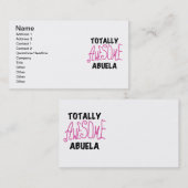 Totaal Roze T-shirts Geweldige Abuela en Giften Visitekaartje (Voorkant / Achterkant)