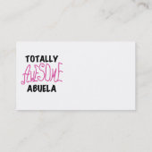 Totaal Roze T-shirts Geweldige Abuela en Giften Visitekaartje (Achterkant)