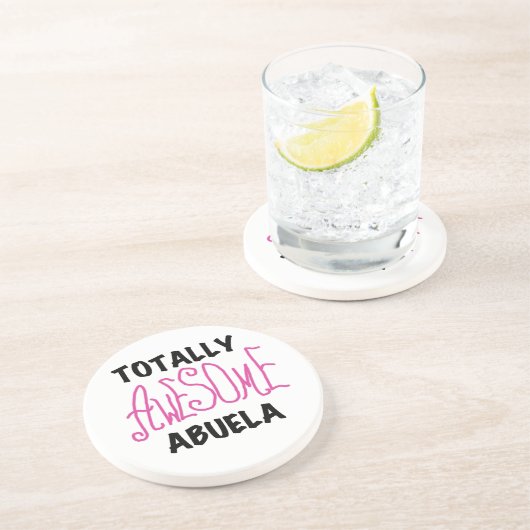 Totaal Roze T-shirts Geweldige Abuela en Giften Zandsteen Onderzetter (Zijkant)