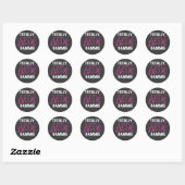 Totaal Roze T-shirts Geweldige Gammie en Giften Ronde Sticker (Vel)