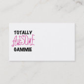Totaal Roze T-shirts Geweldige Gammie en Giften Visitekaartje (Achterkant)