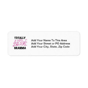 Totaal Roze T-shirts Geweldige Granma en Giften Etiket