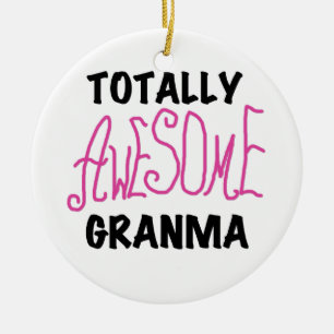 Totaal Roze T-shirts Geweldige Granma en Giften Keramisch Ornament