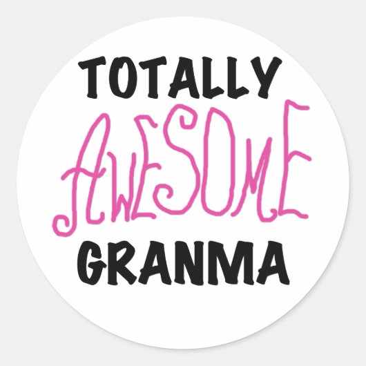 Totaal Roze T-shirts Geweldige Granma en Giften Ronde Sticker (Voorkant)