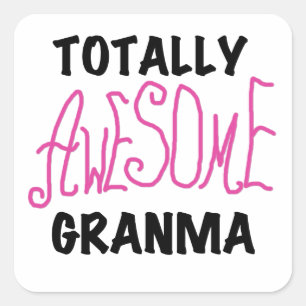 Totaal Roze T-shirts Geweldige Granma en Giften Vierkante Sticker