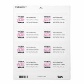 Totaal Roze T-shirts Geweldige Memaw en Giften Etiket (Full Sheet)