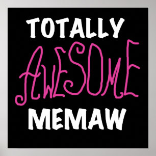 Totaal Roze T-shirts Geweldige Memaw en Giften Poster