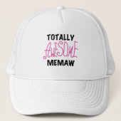 Totaal Roze T-shirts Geweldige Memaw en Giften Trucker Pet (Voorkant)