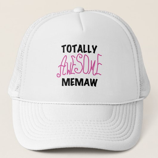 Totaal Roze T-shirts Geweldige Memaw en Giften Trucker Pet (Voorkant)