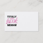 Totaal Roze T-shirts Geweldige Memaw en Giften Visitekaartje (Achterkant)