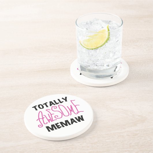 Totaal Roze T-shirts Geweldige Memaw en Giften Zandsteen Onderzetter (Zijkant)