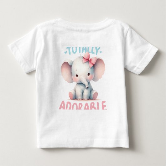 Totaal Schattig Baby olifant T-shirt (Achterkant)