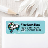 Totaal Schattige Doodles Roller Schaats retouradre Etiket (Insitu)