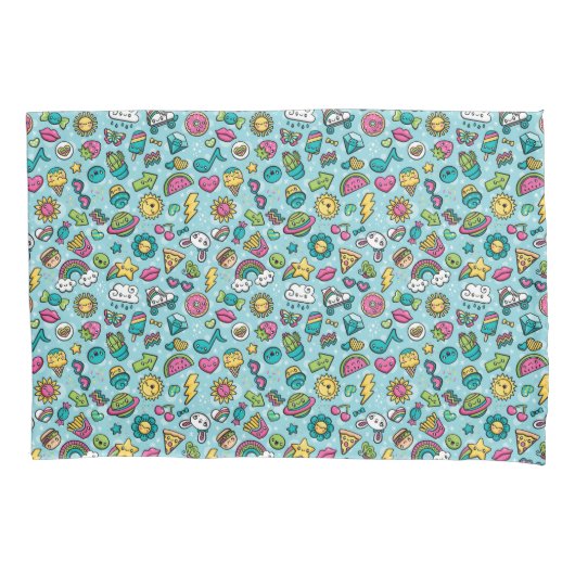 Totaal Schattigee Doodles kussensloop (Voorkant)