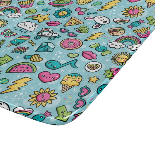 Totaal Schattigee Doodles snijplank (Hoek)