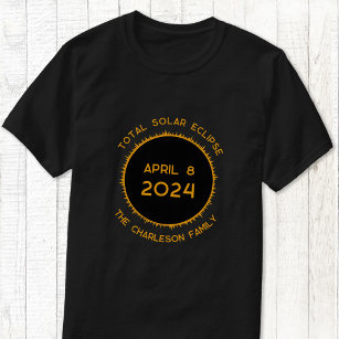 Totaal Solar Eclipse 2024 gepersonaliseerd T-shirt