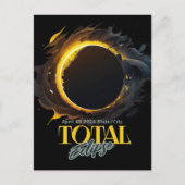 Totaal Solar Eclipse 2024 Keepsake Family Zwart Briefkaart (Voorkant)