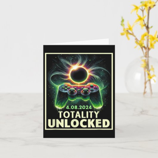 Totaal Solar Eclipse 2024 Video Game Controller Bo Kaart (Gele Bloem)