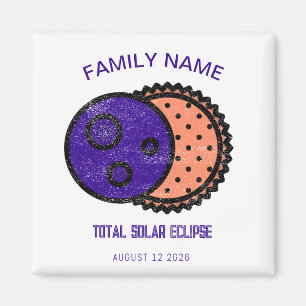 Totaal Solar Eclipse 2026 Aangepast Magneet