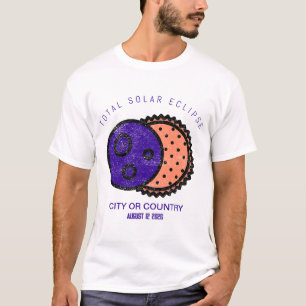 Totaal Solar Eclipse 2026 Aangepast T-shirt