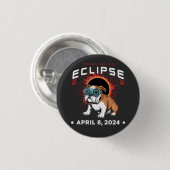 Totaal Solar Eclipse April 2024 Bulldog Lover Gift Ronde Button 3,2 Cm (Voorkant /achterkant)