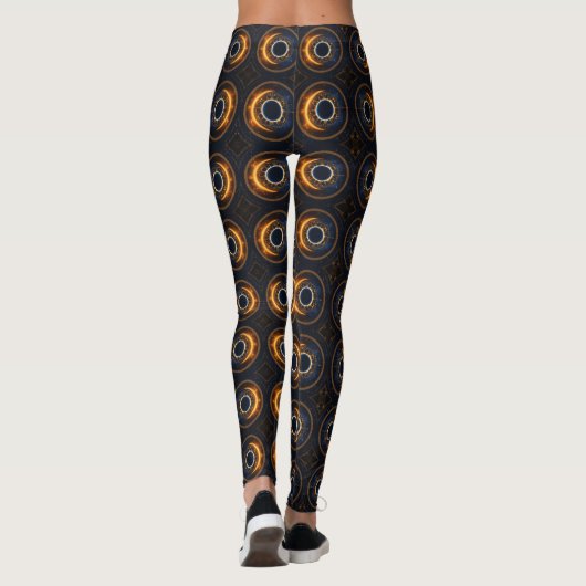 Totaal Solar Eclipse Custom Boho Leggings (Achterkant)