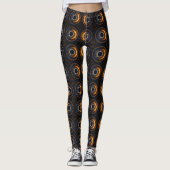 Totaal Solar Eclipse Custom Boho Leggings (Voorkant)