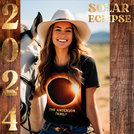 Totaal Solar Eclipse familienaam 2024 8 april T-shirt