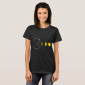 Totaal Solar Eclipse Fun Gamer Eating Solar Mannen T-shirt (Voorkant volledig)