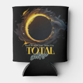 Totaal Solar Eclipse Gift 2024 Uw Stad Staat Blikjeskoeler (Voorkant)