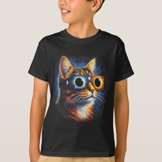 Totaal Solar Eclipse Gles 8 april 2024 T-shirt (Voorkant)