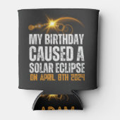 Totaal Solar Eclipse Grappige Verjaardag 4-8-2024 Blikjeskoeler (Voorkant)