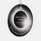 Totaal Solar Eclipse kijkfeest Keramisch Ornament (Rechts)