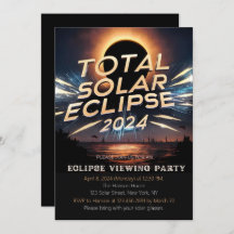 Totaal Solar Eclipse Kijkfeest Uitnodiging apr 8