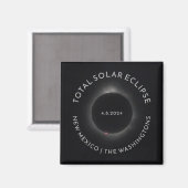 Totaal Solar Eclipse Magnet Custom Tekst Pics (Voorkant / Achterkant)
