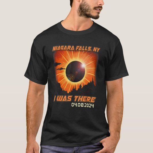Totaal Solar Eclipse Mountain Niagara Herfsten New T-shirt (Voorkant)
