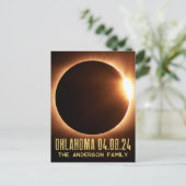 Totaal Solar Eclipse Oklahoma 2024 gepersonaliseer Briefkaart (Staand voorkant)