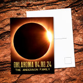 Totaal Solar Eclipse Oklahoma 2024 gepersonaliseer Briefkaart