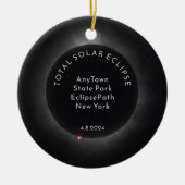 Totaal Solar Eclipse Ornament Custom Pics Tekst (Voorkant)