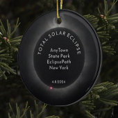 Totaal Solar Eclipse Ornament Custom Pics Tekst