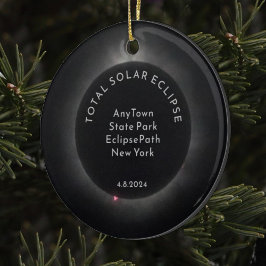 Totaal Solar Eclipse Ornament Custom Pics Tekst