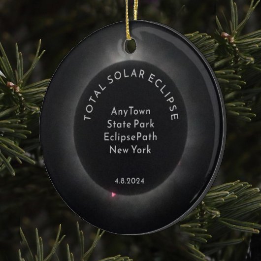 Totaal Solar Eclipse Ornament Custom Pics Tekst