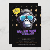 Totaal Solar Eclipse Viewing Party Uitnodigen 2024 Kaart (Voorkant / Achterkant)