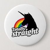 TOTAAL STRAIGHT UNICORN -.png Ronde Button 4,0 Cm (Voorkant)