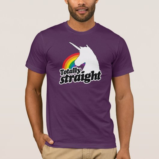 TOTAAL STRAIGHT UNICORN - WHITE -.png T-shirt (Voorkant)