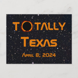 Totaal Texas 2024 Zonsverduistering Briefkaart