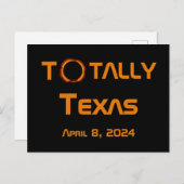 Totaal Texas 2024 Zonsverduistering Briefkaart (Voorkant / Achterkant)