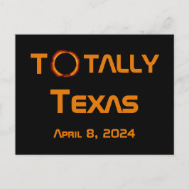 Totaal Texas 2024 Zonsverduistering Briefkaart