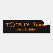 Totaal Texas 2024 Zonsverduistering Bumpersticker (Voorkant)